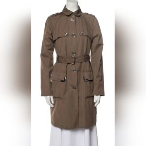 MICHAEL KORS SILVER TRIM TRENCH COAT